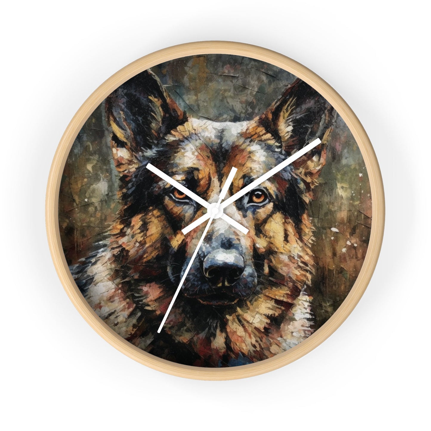 German Shepherd Majestic Painting | Gifts for Dog Owners | Wall Clock