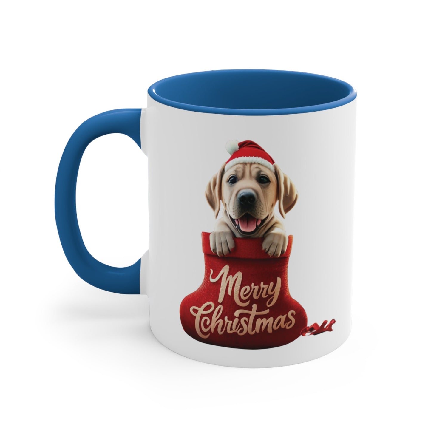 Labrador Retriever in Stocking with Santa Hat Merry Christmas | Coffee Mug, 11oz