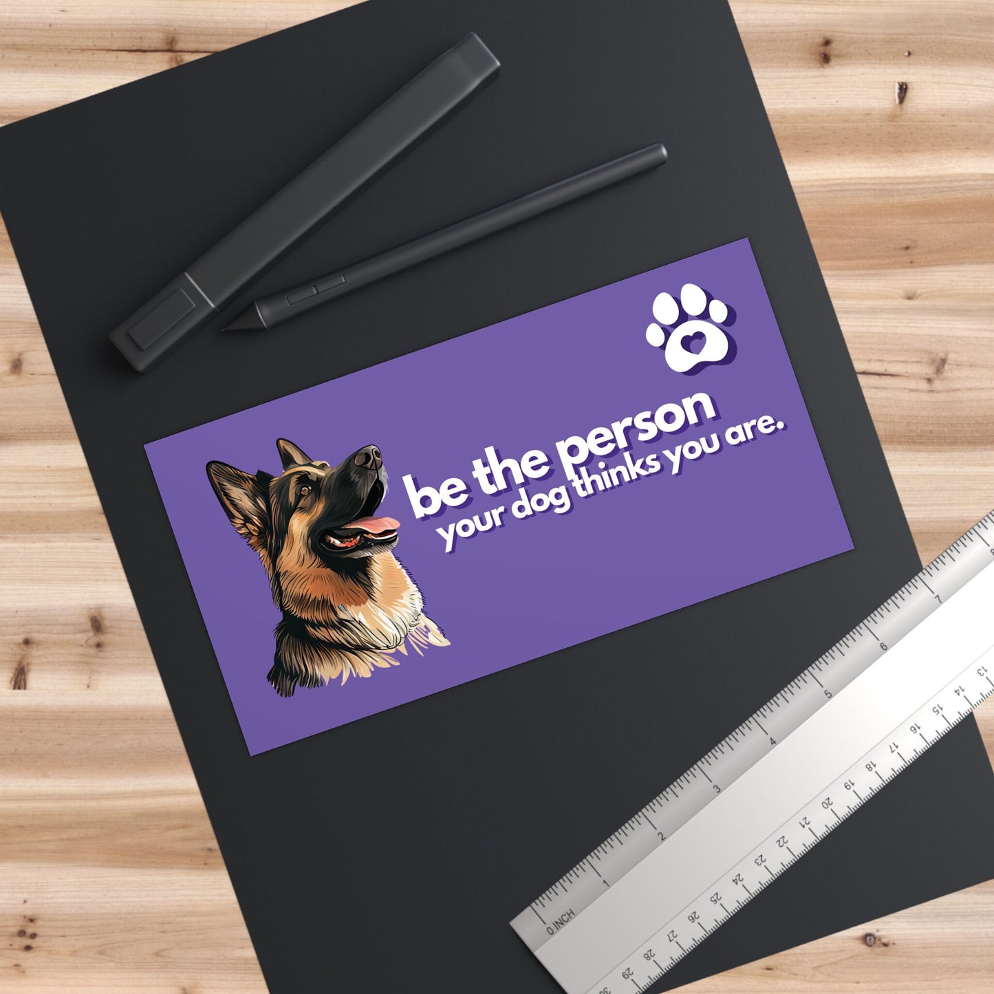 German Shepherd | Be The Person Your Dog Thinks You Are | Purple | Bumper Sticker