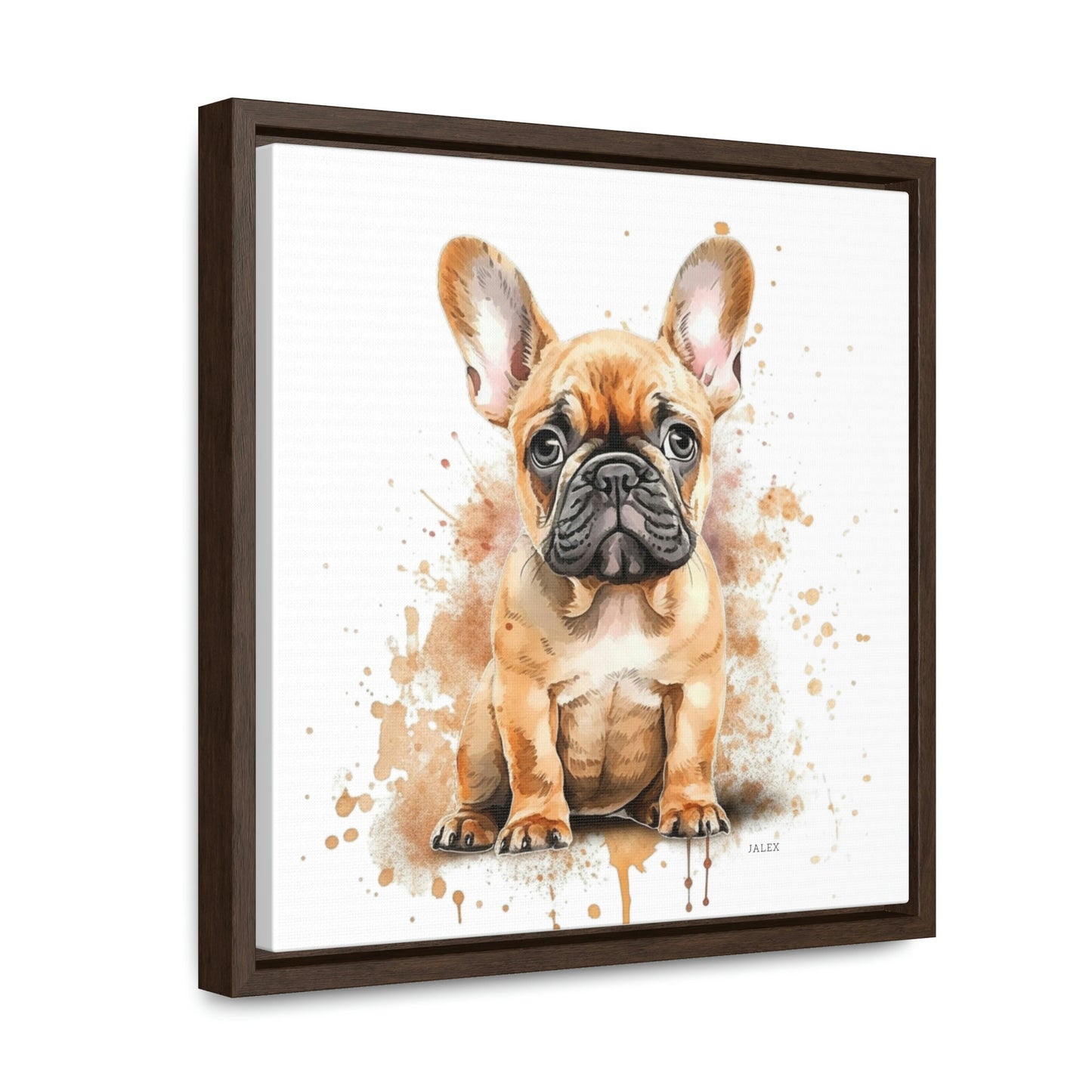 French Bulldog Puppy Nursery Wall Art Framed Canvas