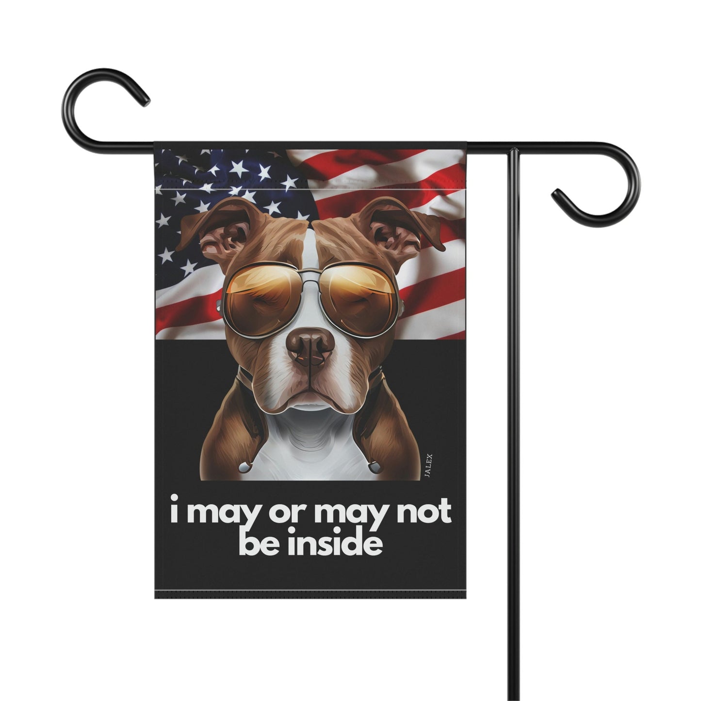 Pitt Bull Flag, Garden Flag, I May or May Not Be Inside, Patriotic, USA, United States, American, House Flag, Banner, Printed Both