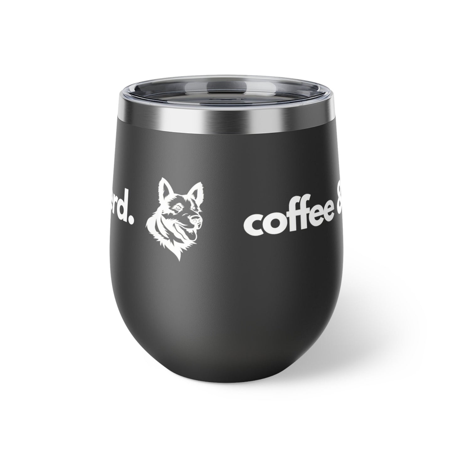 Coffee & My German Shepherd | Dog Gifts for Owners | Copper Vacuum Insulated Cup, 12oz