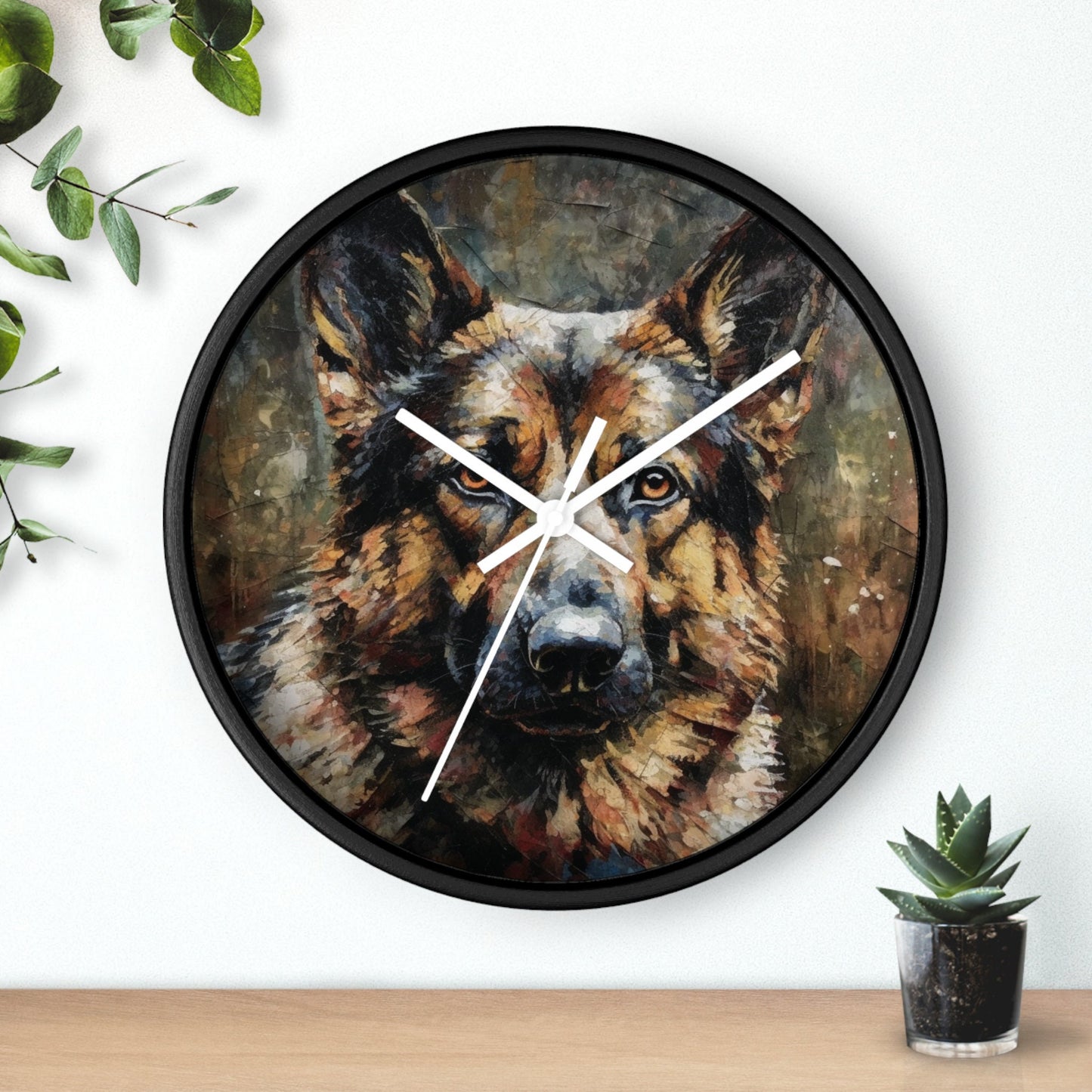 German Shepherd Majestic Painting | Gifts for Dog Owners | Wall Clock