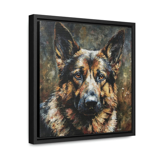 German Shepherd "Soul" Framed Canvas