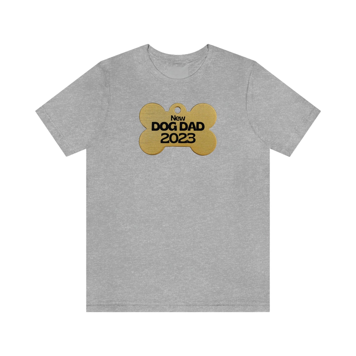 2023 New Dog Dad | Gold Bone Tag | TShirt, Dog Lover