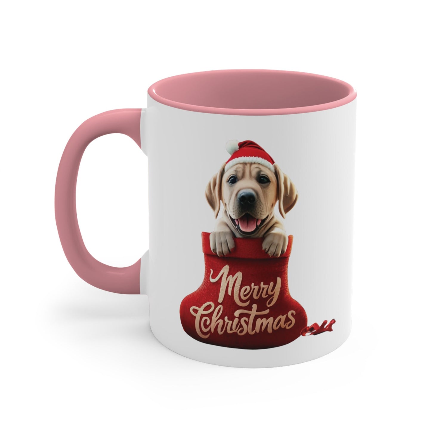 Labrador Retriever in Stocking with Santa Hat Merry Christmas | Coffee Mug, 11oz