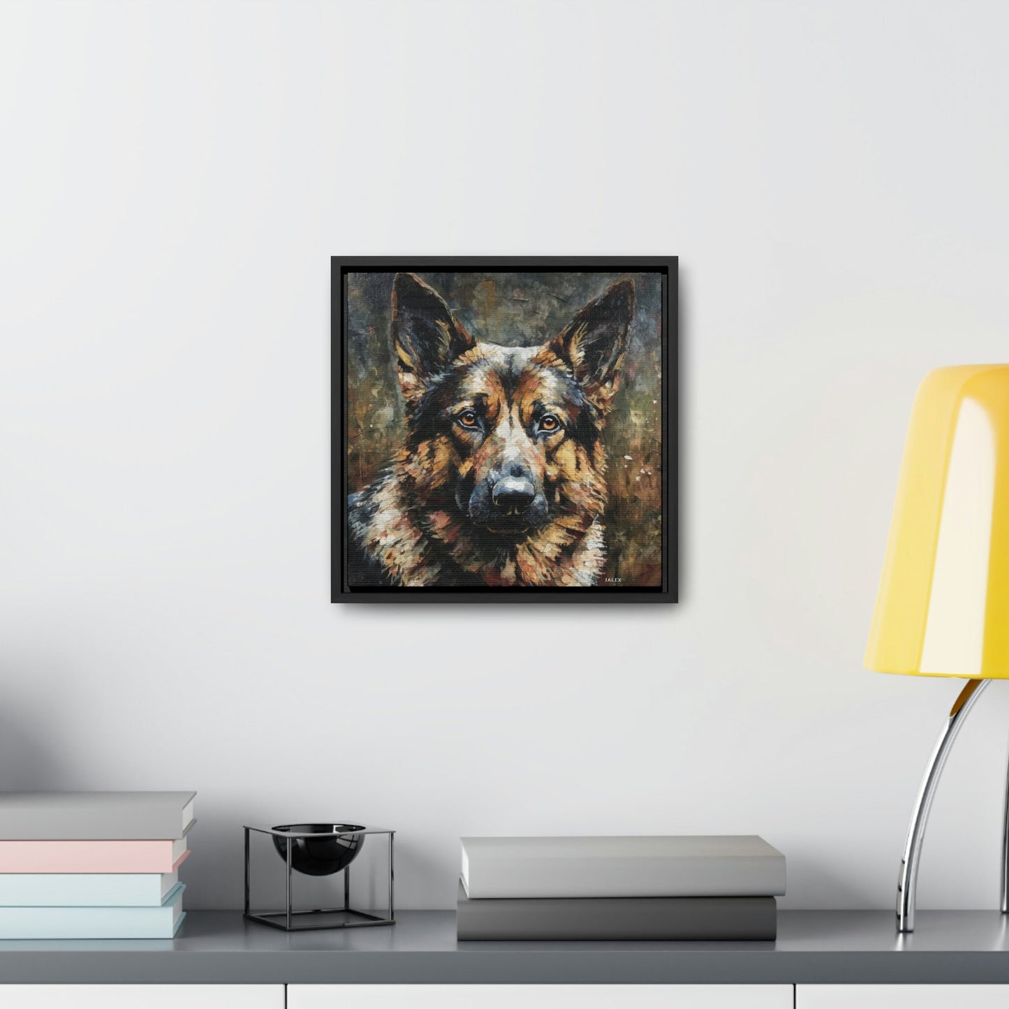 German Shepherd "Soul" Framed Canvas