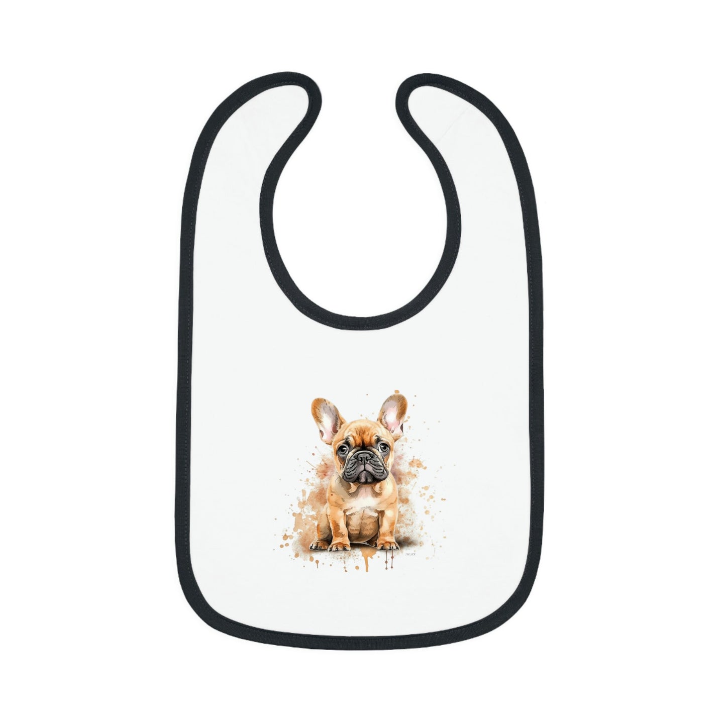 French Bulldog Puppy | Baby Contrast Trim Jersey Bib