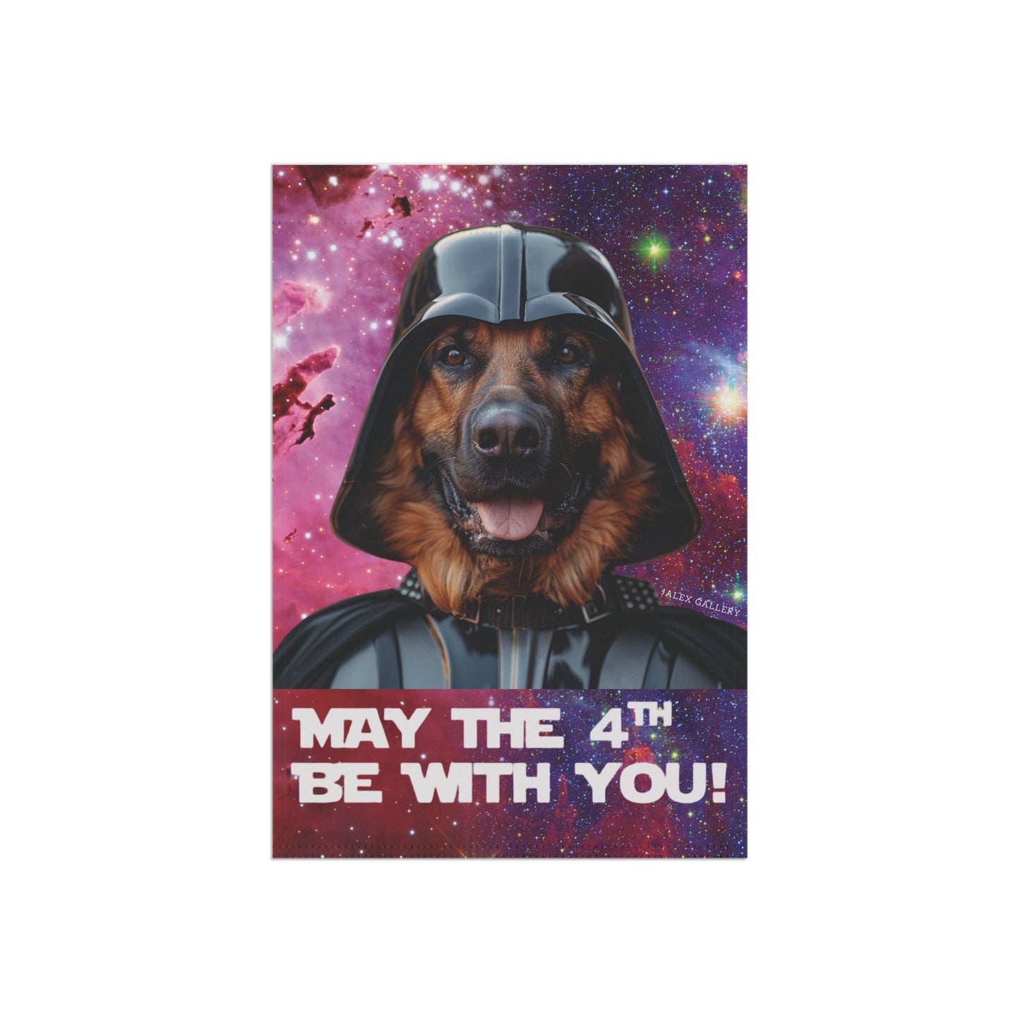 German Shepherd Flag, Garden Flag, May The 4th Be With You!, Star Wars, House Flag, Banner, Printed Both Sides, Gift, Dog Lover