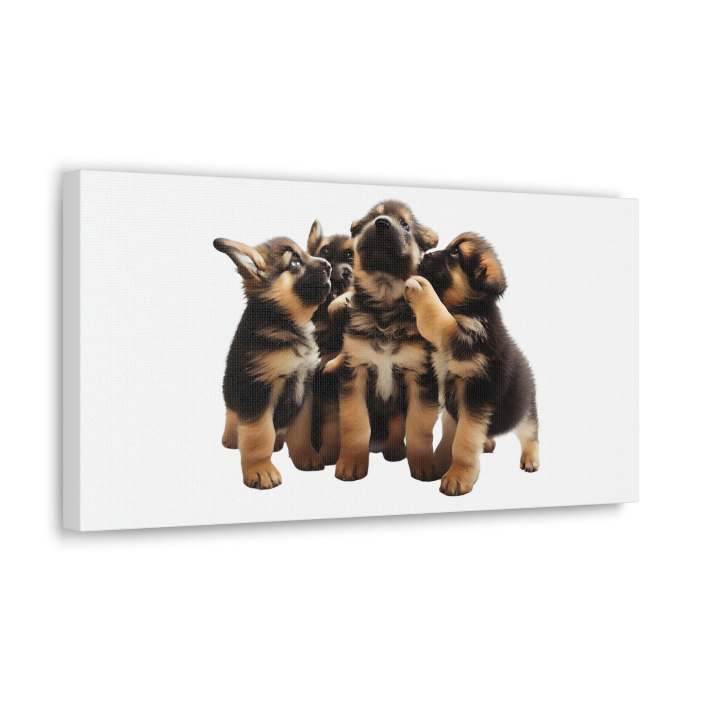 German Shepherd Puppies | Happy and Playing | Canvas Gallery Wraps